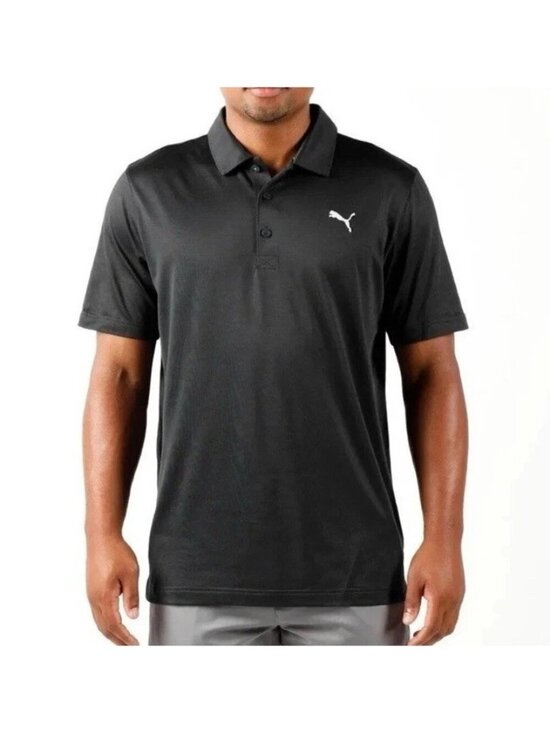 NWT Puma Men's Size S Black DryCell Active Polo Shirt